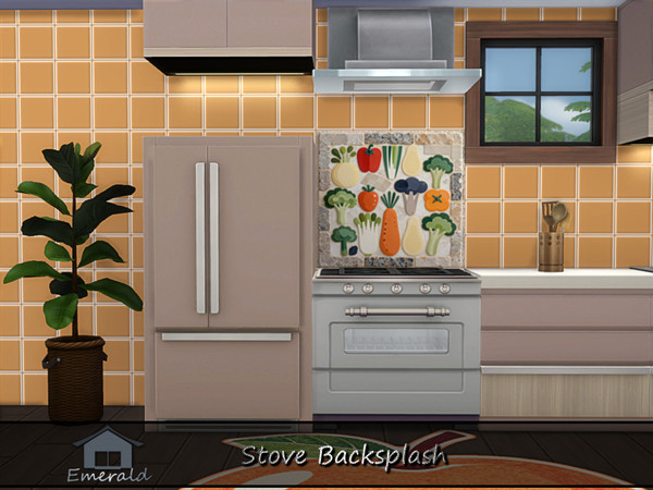 Sims 4 — Stove Backsplash S4 by Emerald — These stove backsplash are durable and luxurious options that provide rich