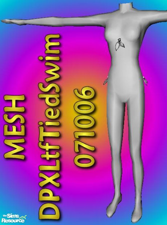 Sims 2 — Teen Beachware - Tied Swimsuit MESH by Dr Pixel — This mesh is needed for the teen's tied swimsuits