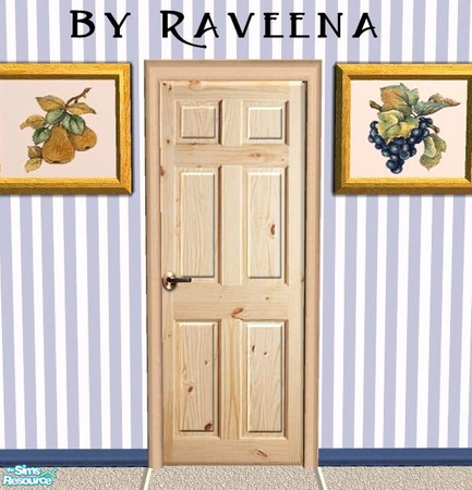 Sims 2 — Interior Door - 5 by Raveena — Part of the Interior Door set.You need BitzyBus's mesh file for this object to