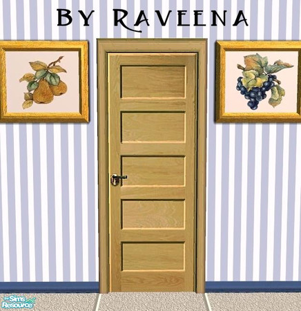 Sims 2 — Interior Door - 3 by Raveena — Part of the Interior Door set.You need BitzyBus's mesh file for this object to