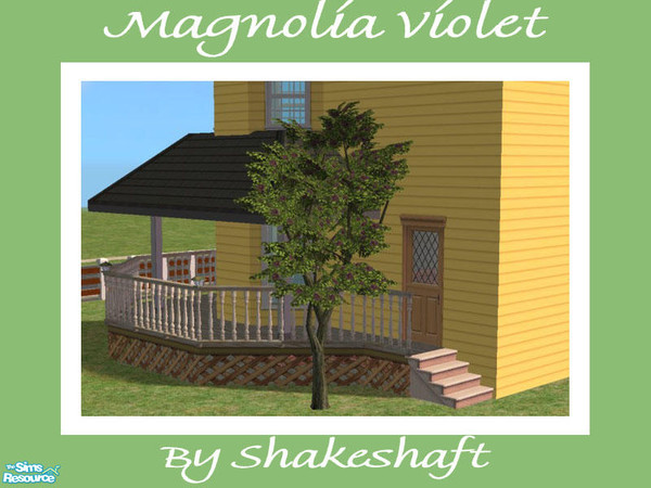 Sims 2 — Magnolia Tree - Violet by Shakeshaft — Part of a set of Magnolia Trees, set includes 1 New Mesh and 4 Recolours.