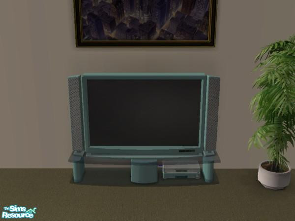 Sims 2 — Riviera Livingroom - TV by munchkin_brat — Expensive floor model TV in riviera to coordinate with the rest of