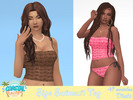 Sims 4 — Sipo Swimsuit Top by Dissia — Tank top with shiny writing and tied straps