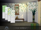 Sims 4 — Leaves Wallpapers by Emerald — Evokes a grounding connection to the outdoor, promoting calm and warmth.