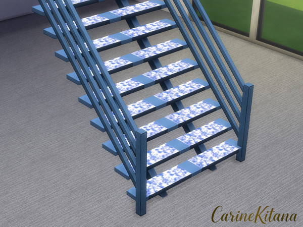 Sims 4 — Lenara Glamour Model Staircase Railing by CarineKitana — Lenara Glamour Model Staircase for Ascent