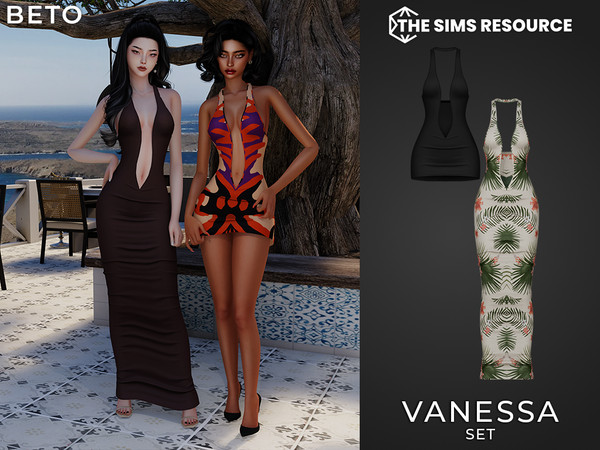 Sims 4 — By Beto - Vanessa (Dress) by Beto_ae0 — Sexy and summery dress perfect for summer