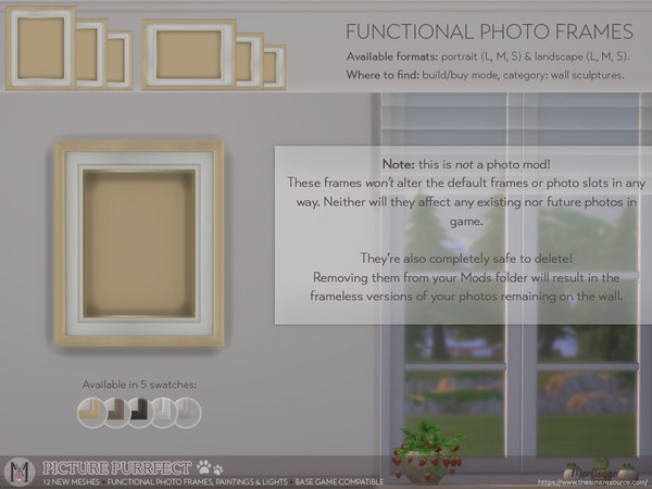Sims 4 — PP_Frame_Portrait_S_Merlisque by Merlisque — Get ready to make your sims' house a home with this creative new