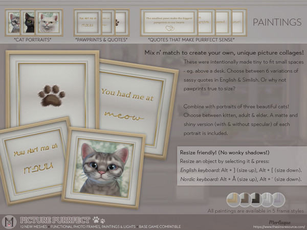 Sims 4 — PP_Small_Painting_Pawprints_And_Quotes_Merlisque by Merlisque — Get ready to make your sims' house a home with