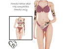 Sims 4 — Female tattoo XX by Simmer_creator9 — Have 5 different variations. Teen - Elder Can be used on Alpha skin