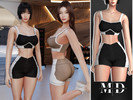 Sims 4 — Alice two-tone sports set by Mydarling20 — Outfit Information Age Groups: Teens, Young Adults, Adults, Elders