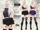 Sims 4 — ZURI - Ruffle Shorts by Helsoseira — Style - Lace ruffle layered shorts with, without crosses.