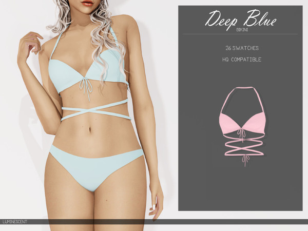 Sims 4 — Deep Blue Bikini Top by Luminescent-cc — -26 Swatches
