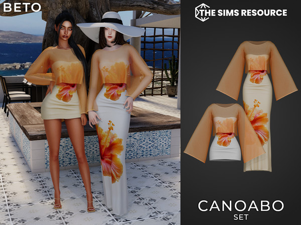 Sims 4 — By Beto - Canoabo (Dress) by Beto_ae0 — Summer dress with a floral print, enjoy it!