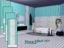 Sims 4 — Wave Effect SET by matomibotaki — Tiled walls in 4 different designs that perfectly complement each other and