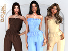 Sims 4 — Linen Escape Set by DOLilac — Includes: (Top + Bottom)