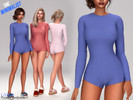Sims 4 — Layla - Female Longsleeve Pyjama Bodysuit by Layla — Female longsleeve pyjama bodysuit This bodysuit was