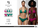 Sims 4 — Double Strap Bikini Set by Bill_Sims — This set includes a triangle bikini top with double straps and a pair of