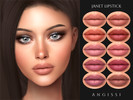 Sims 4 — Janet Lipstick by ANGISSI — PREVIEWS MADE USING HQ MOD 10 colors