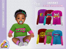 Sims 4 — Infant - Girls Comic Expression Longsleeve by RobertaPLobo — Girls Comic Expression Longsleeve