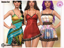 Sims 4 — Set - Donna Set by Harmonia — Dress No 1 7 Swatches