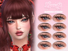 Sims 4 — Cafe Doll 3D Eyelashes by Learxfl — Eyelashes, 10 swatches , HQ and BGC . Standalone item with thumbnail,