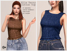 Sims 4 — Ella Terry Cotton Top by astya96cc — 22 swatches