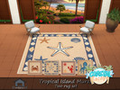 Sims 4 — tropical island mural two rug 1 by Emerald — Inspired by the ocean natural beauty of coastal environments and