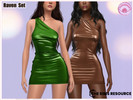 Sims 4 — Set - Raven Collection by Harmonia — Raven Dress No1 - 15 Swatches