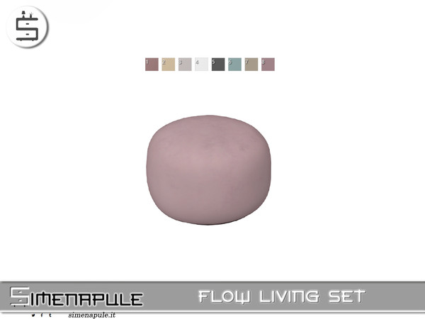 Sims 4 — [SeN4] Flow Living - Pouf by Simenapule — Flow LivingFlow LivingFlow LivingFlow Living