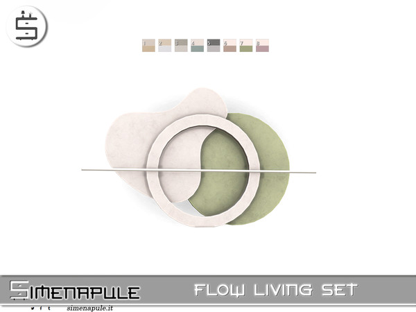 Sims 4 — [SeN4] Flow Living - Wall Deco by Simenapule — Flow LivingFlow LivingFlow LivingFlow Living