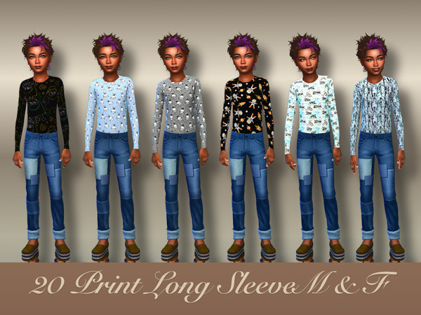 Sims 4 — JustDraven_BaseLayer_LongSleeve_CU_Print by Draven298 — Adding more options to the baselayers brought to the