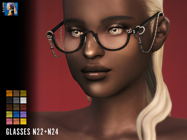 Sims 4 — RUSTY_Glasses N22 [Teen-Adult-Elder] without ACC by rustys_cc — Glasses N22+N24