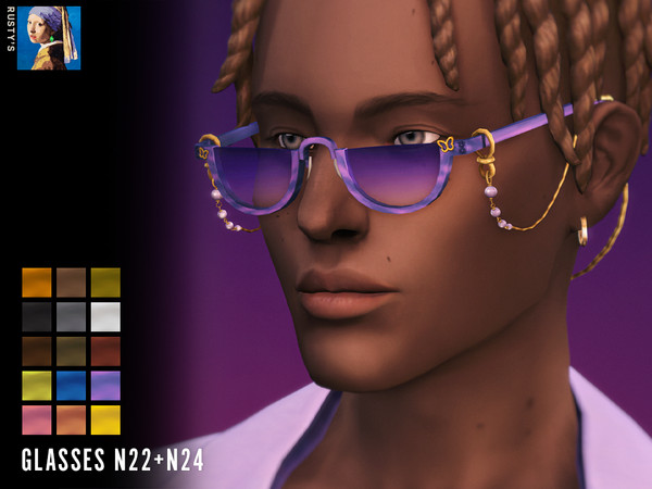 Sims 4 — RUSTY_Glasses N24 [Teen-Adult-Elder] without ACC by rustys_cc — Glasses N22+N24