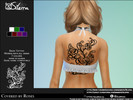 Sims 4 — Covered by Roses Tattoo by Silerna — -Basegame compatible