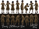 Sims 4 — Scaredy-Cat CAS Poses for Kids by Naunakht — This is my first attempt at a pose pack! I originally made them for