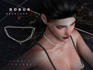 Sims 4 — Layered chain pearl necklace Set by Bobur2 — Layered chain pearl necklace Set for female