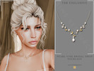 Sims 4 — Pearl Vine Bridal Drop Necklace by Glitterberryfly — Pearl Vine Bridal Drop Necklace