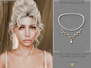 Sims 4 — Pearl Vine Bridal Drop Layered Necklace by Glitterberryfly — Pearl Vine Bridal Drop Layered Necklace