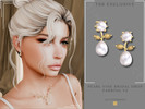 Sims 4 — Pearl Vine Bridal Drop Earrings v2 by Glitterberryfly — Pearl Vine Bridal Drop Earrings v2