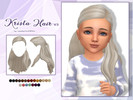 Sims 4 — Krista Hair V3 - Toddler version by Lewbertsn00tles — A delicate half-up, half-down hairstyle, with strands