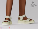 Sims 4 — Child Platform Strap Sandals by FlyStone — Child open-toe platform sandals with wide support straps, adjustable