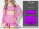 Sims 4 — Lovely Outfit by Luminescent-cc — -Separate top and skirt