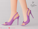 Sims 4 — Female Slingback Stilettos by FlyStone — Female peep-toe slingback stilettos with slim high heels, elegant open