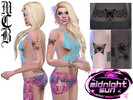 Sims 4 — y2k Butterfly Right Upper Arm Tattoo by MaruChanBe2 — y2k inspired tattoos for your cuties.