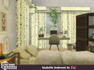 Sims 4 — Anabella Bedroom by evi — A comfortable single bedroom with a desk and a wall wardrobe.