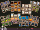 Sims 4 — Moments of silence by evi — Landscapes framed with wicker as wall decorations.