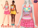 Sims 4 — Summer top by BlueRose-sims — New Mesh 15 Swatches All Lods HQ and Base Game Compatible Custom Thumbnail All