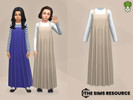 Sims 4 — Children Tiered Long Skirt Overall With Long Sleeve Shirt by kapakijo — Tiered long skirt overall for children