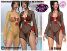 Sims 4 — Midnight Sun - Fishnet Beach Cover Up Dress by Harmonia — 12 Swatches