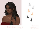 Sims 4 — Cat Earrings by Dissia — Cat shape earrings